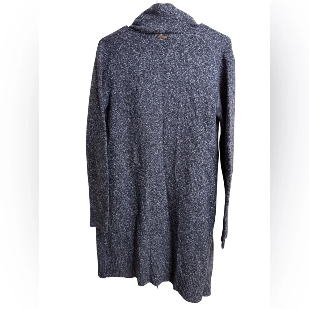 Michael Kors Wool Blend Open Front Cardigan Sweater Gray Longline XS